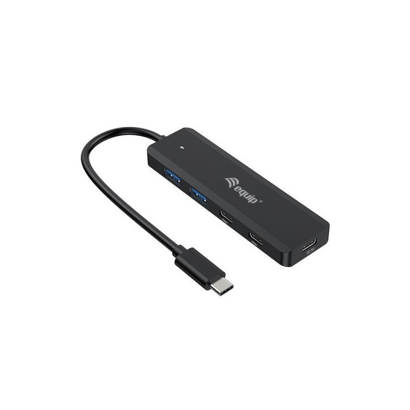 Hub usb-c equip life 128964 4 puertos 2xusb-a 3.0 2xusb-c 3.2 compatible con thunderbolt 3/4 1xusb-c