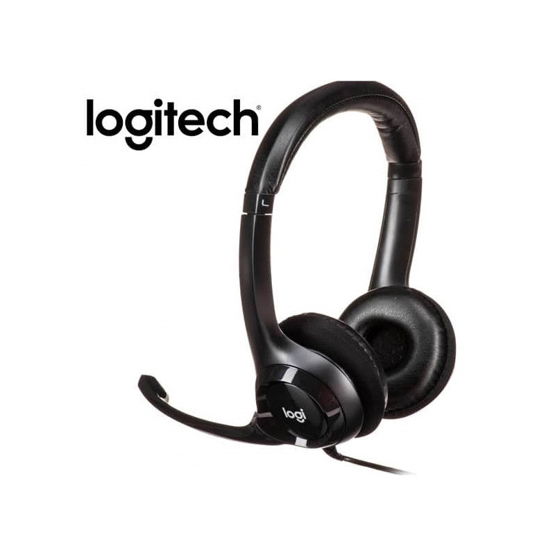 Headset logitech h390 microfono con supresion de ruido usb p/n:981-000406