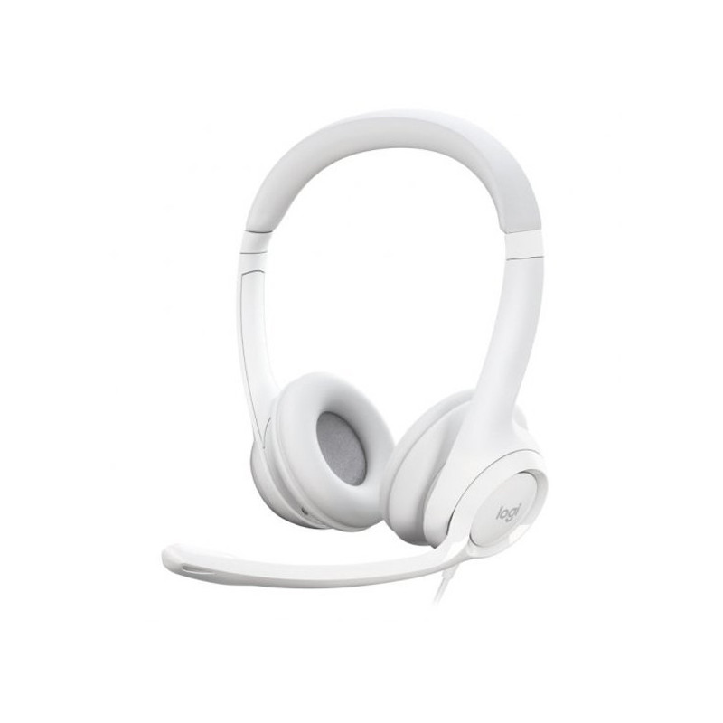 Headset logitech h390 microfono con supresion de ruido usb color blanco p/n: 981-001286