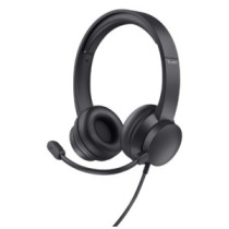 Headset trust hs-201 25373 usb microfono plegable diadema ajustable