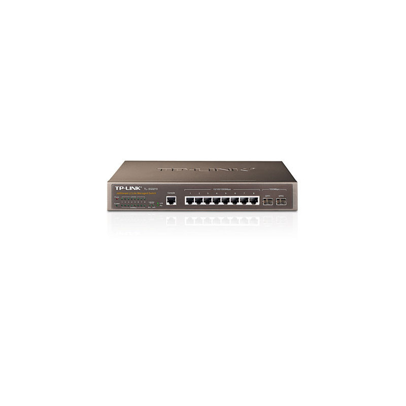 Switch gestionable l2 tp-link sg3210 8p giga con 2p combo giga rack