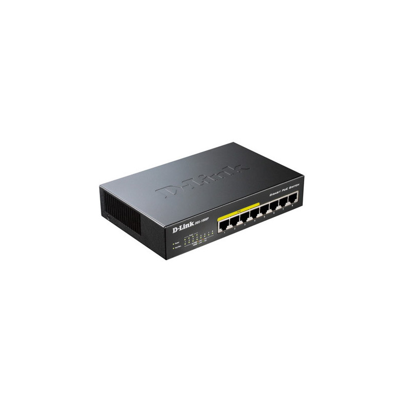 Switch no gestionable d-link dgs-1008p 8p giga con 4p poe (52w) sobremesa no rack