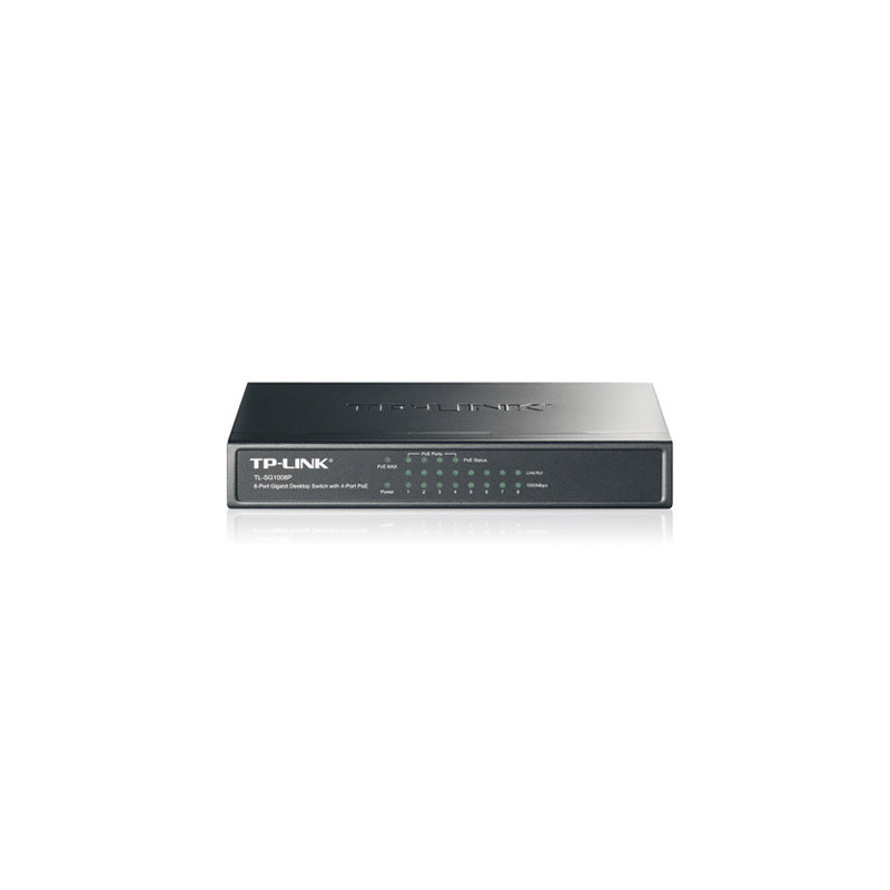 Switch no gestionable tp-link sg1008p 8p giga carcasa metalica no rack con 4p poe