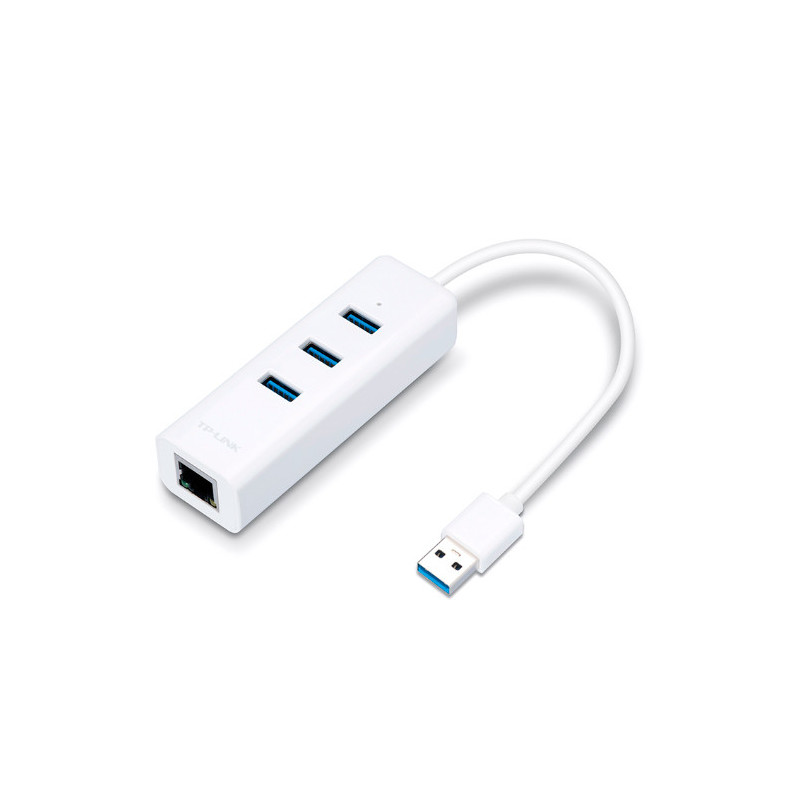 Conversor tp-link ue330 de usb3.0 a ethernet gigabit con hub 3p usb3.0