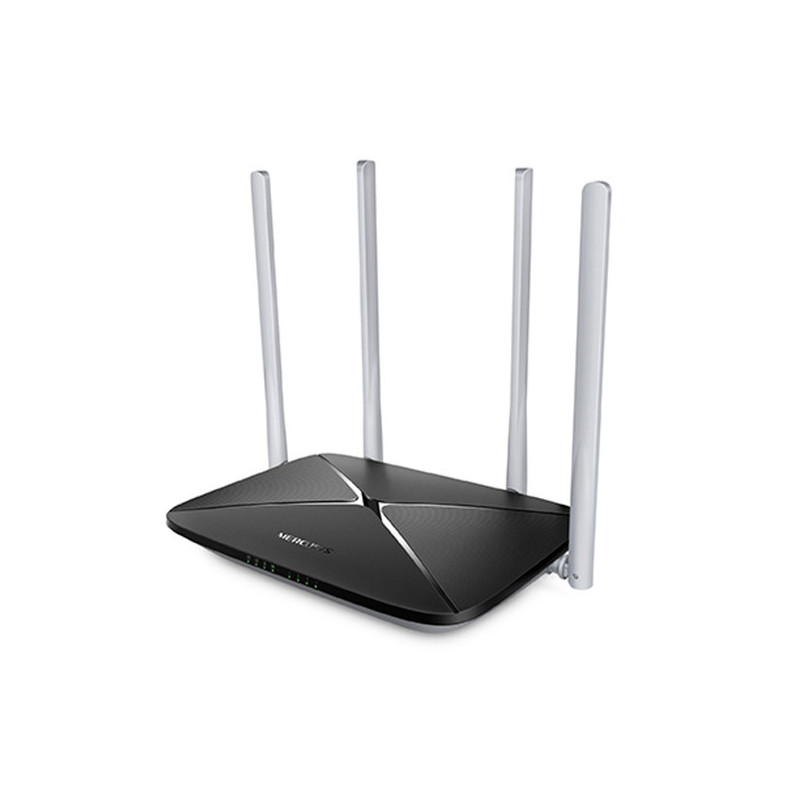 Router wifi ac dualband mercusys ac12 wifi ac1200 4 puertos lan 1 puerto wan 4 antenas de 5dbi