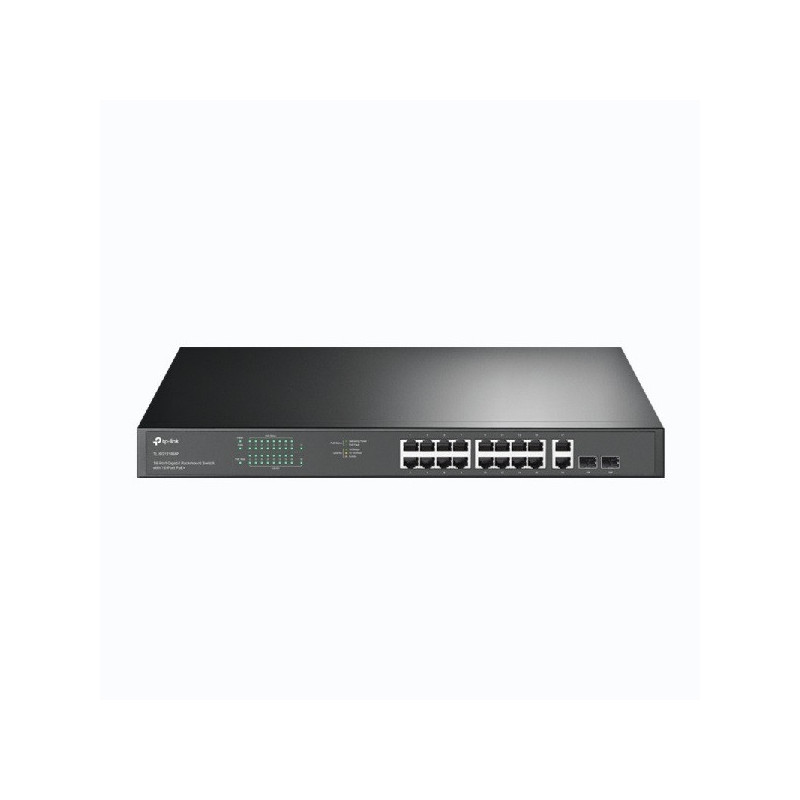 Switch semigestionable tp-link sg1218mp 16p giga poe/poe+ +2p giga no poe alimentacion poe 192w rack