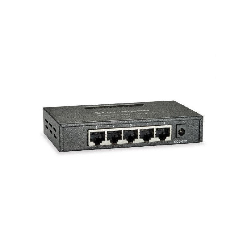 Switch level one gigabit carcasa metalica no gestion 5p 10/100/1000 geu-0523