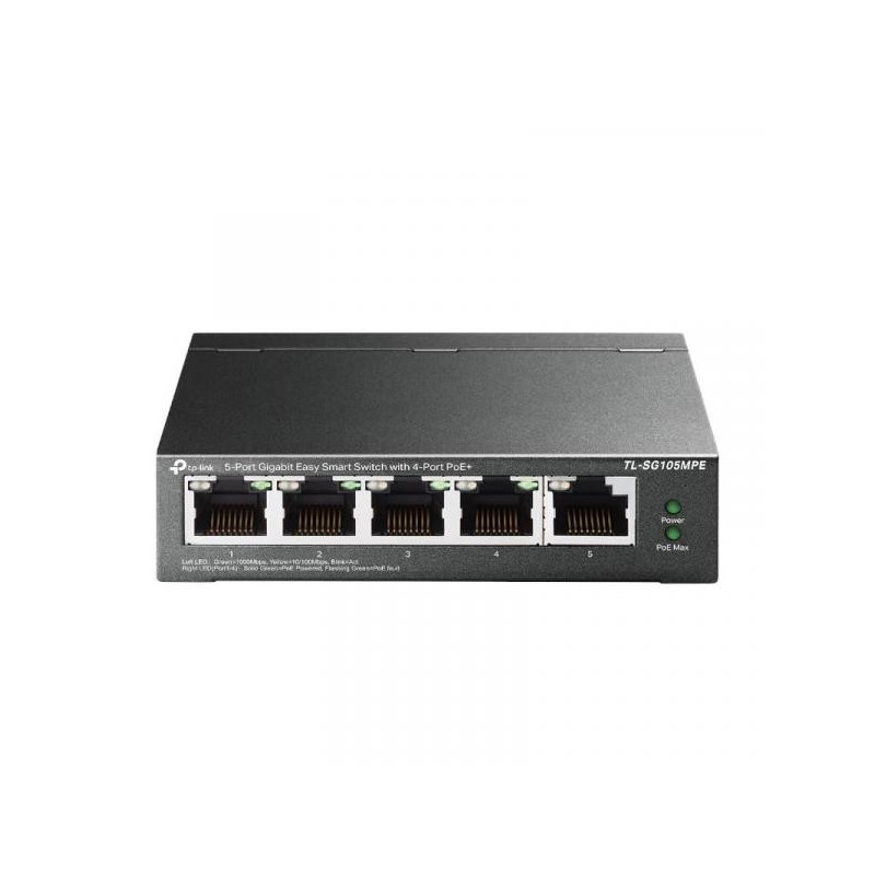 Switch semigestionables poe+ tp-link sg105mpe 5p gigabit 4p poe+ total poe+ 120w carcasa metalica
