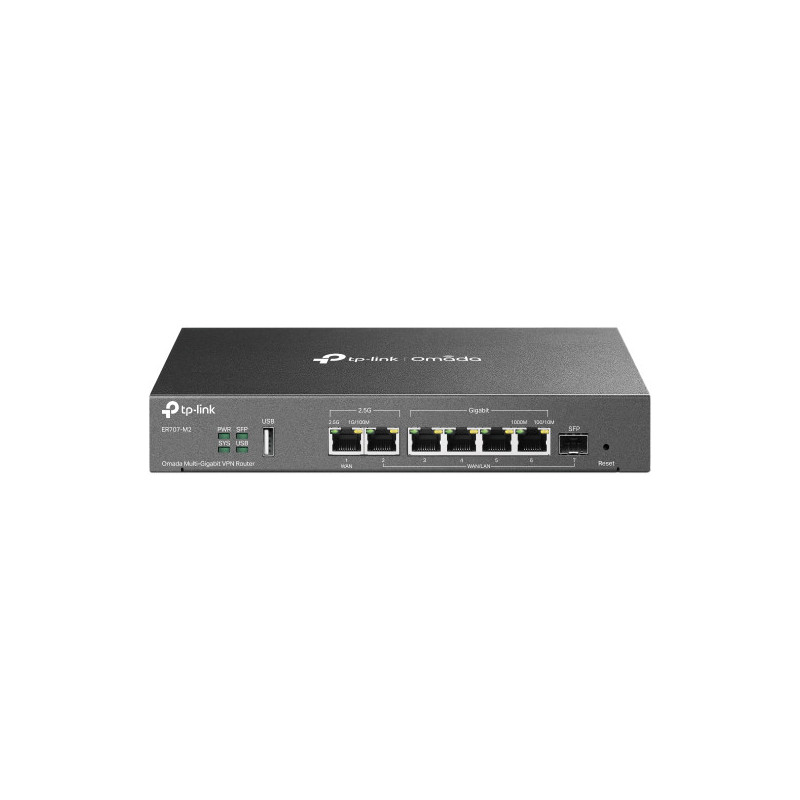 Router vpn tp-link er707-m2 multigigabit omada 2p de 2.5g hasta 6p wan