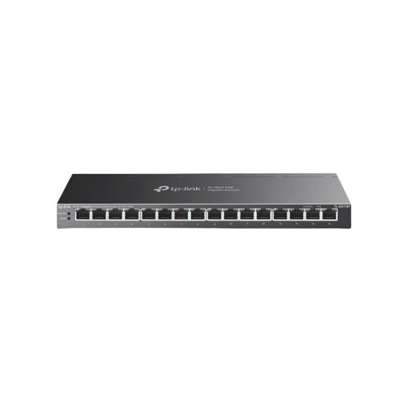 Switch semigestionable tp-link tl-sg116p 16p giga poe+ 120w carcasa metalica