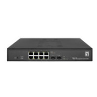 Switch semigestionable level one hilbert 8p poe 10/100/1000 130w +2p sfp 10/100/1000 carcasa metalic