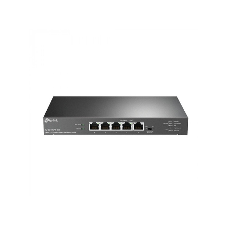 Switch no gestionable tp-link tl-sg105pp-m2 5p 2.5g con poe++ de 4p admite 60w por puerto max 123w