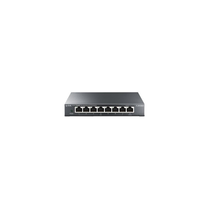 Switch gestionable reverse poe tp-link rp108ge 7entradas poe y 1salida poe gigabit 1puerto de salida