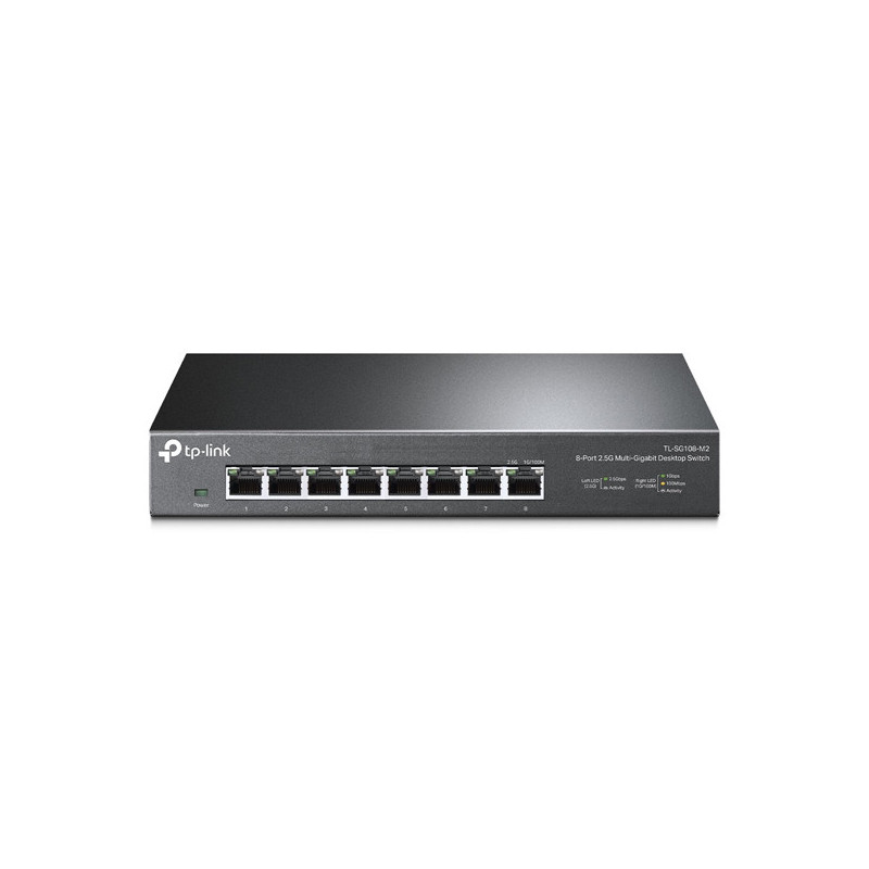 Switch no gestionable tp-link sg108-m2 8p 2.5gigabit carcasa de metal no rack