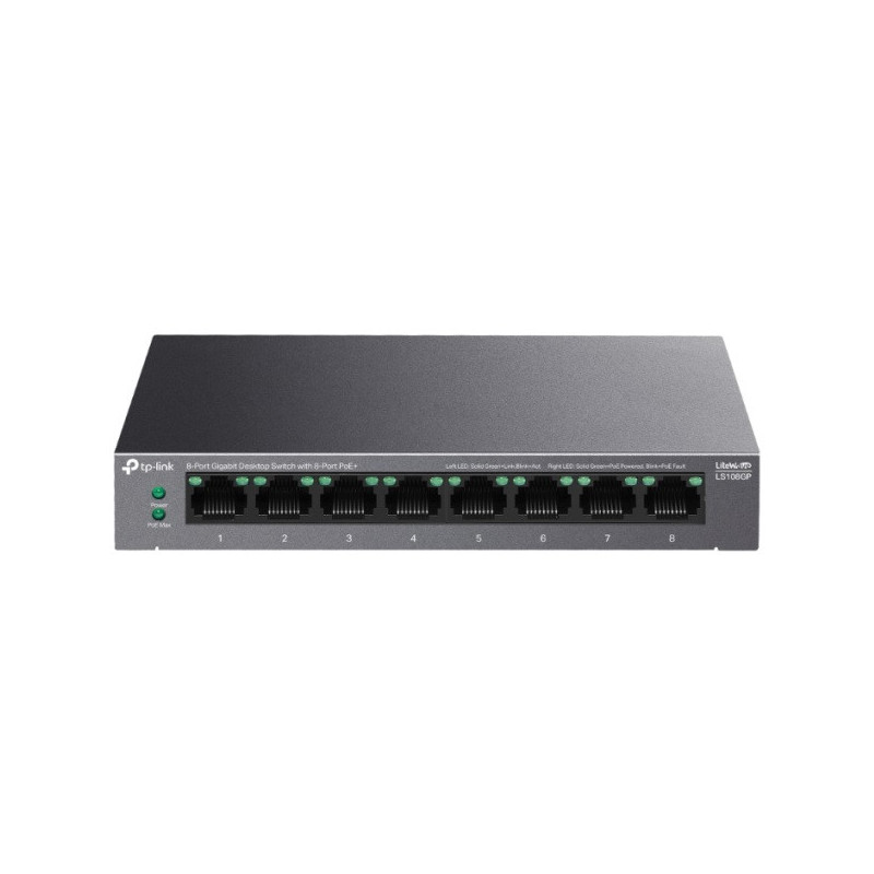 Tp-link switch gigabit de sobremesa de 8 puertos con poe+