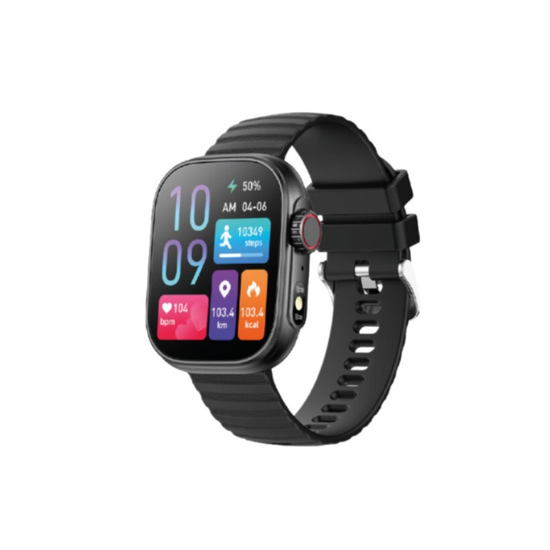 Smartwatch aiwa sw-700 negro pantalla lcd 2.01\ con llamadas bluetooth ip67 8 modos de deporte notif"