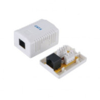 Roseta de superficie categoria 6 1 hembra rj45 color blanco