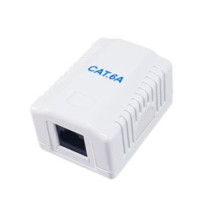 Roseta de superficie equip 235215 categoria 6a 1 hembra rj45 color blanco