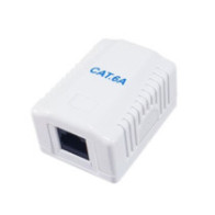 Roseta de superficie equip 235215 categoria 6a 1 hembra rj45 color blanco
