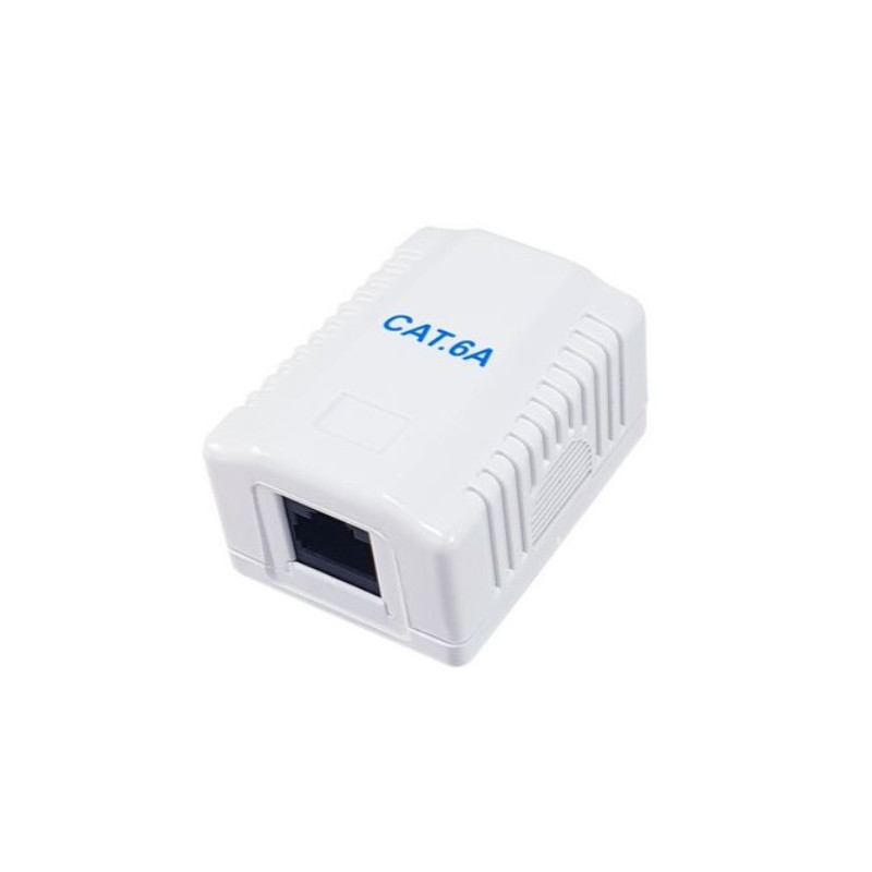 Roseta de superficie equip 235215 categoria 6a 1 hembra rj45 color blanco