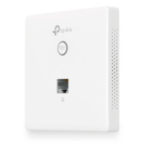 Punto de acceso interior wifi tp-link eap115-wall con placa de pared 300mb en 2,4ghz poe pasivo 2 an