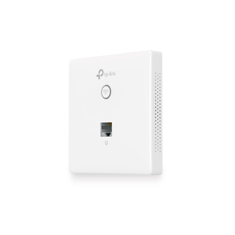 Punto de acceso interior wifi tp-link eap115-wall con placa de pared 300mb en 2,4ghz poe pasivo 2 an