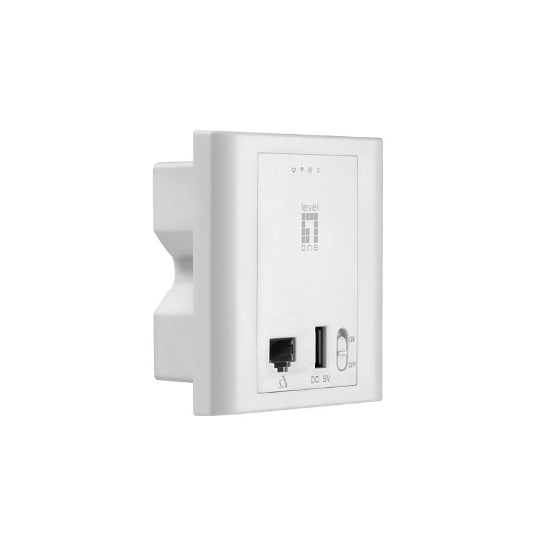 Punto de acceso interior wifi level one wap-6221 300n poe para montaje en pared caja 86mmx86mm puert
