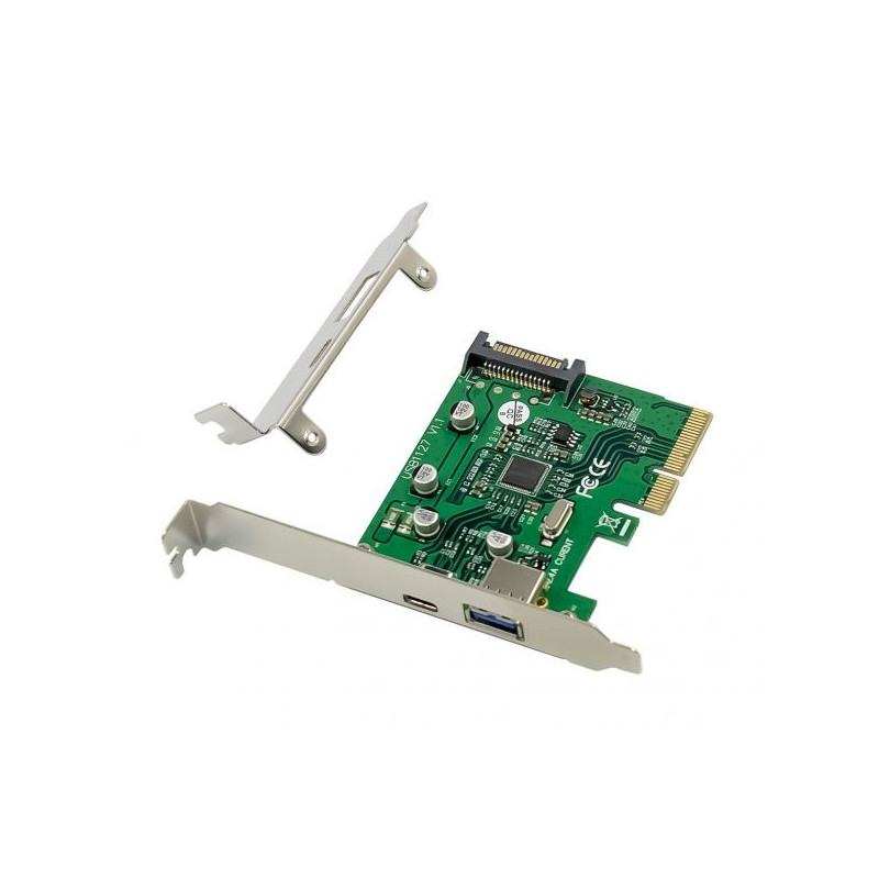 Controladora pcie conceptronic emrick09g pcie x4 2 puertos usb 3.2 gen2 ( usb-c,usb-a)