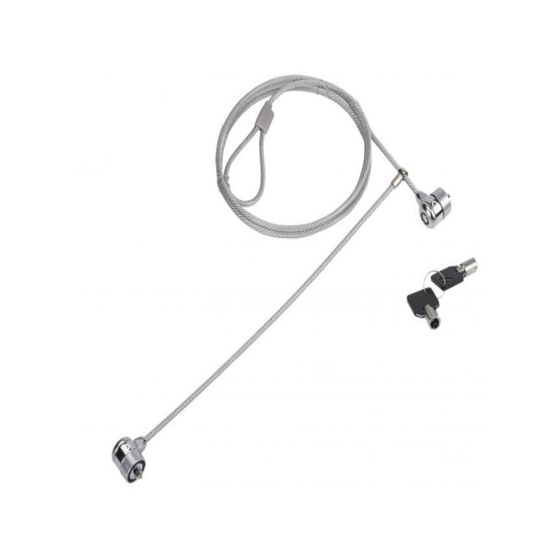 Cable de seguridad conceptronic con doble cabezal y llave 1.5m