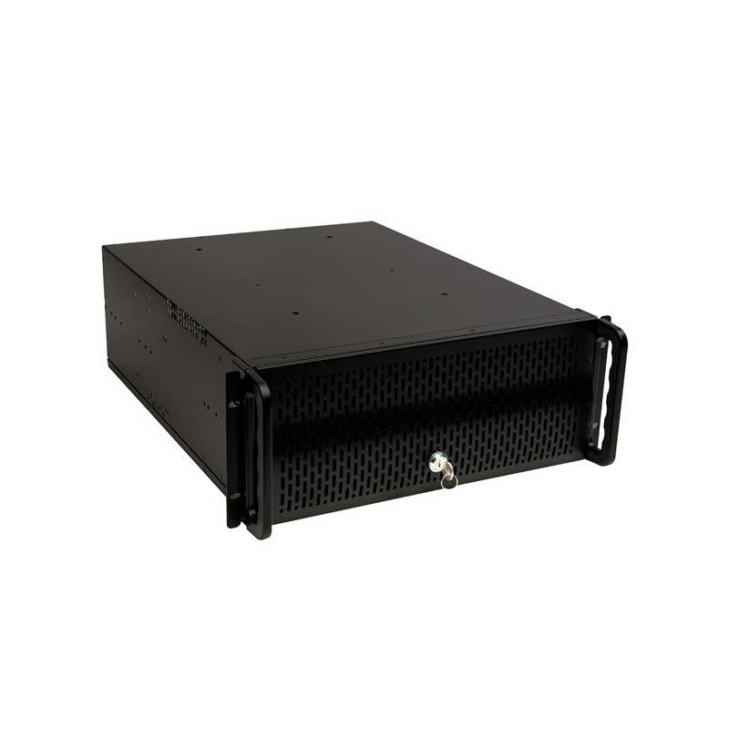 Caja rack 19\ 4u unykach uk4129 frontal de rejilla con llave filtro antipolvo"