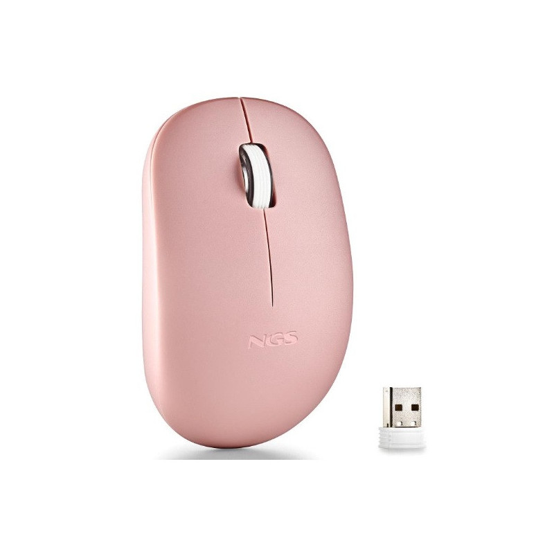 Mouse ngs wireless fog pro rosa 1000dpi 2 botones nano receptor 2.4ghz