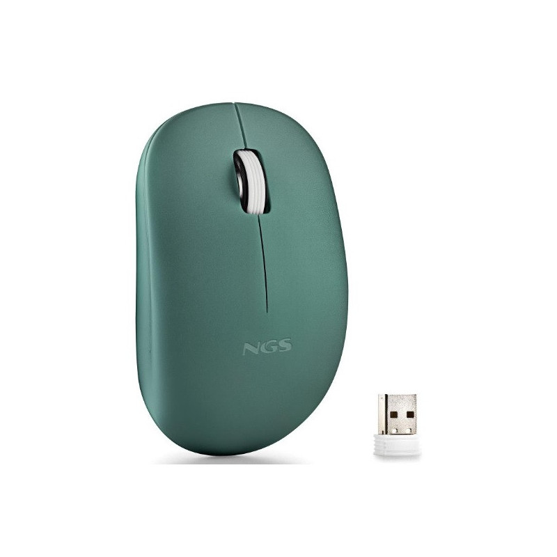 Mouse ngs wireless fog pro verde 1000dpi 2 botones nano receptor 2.4ghz