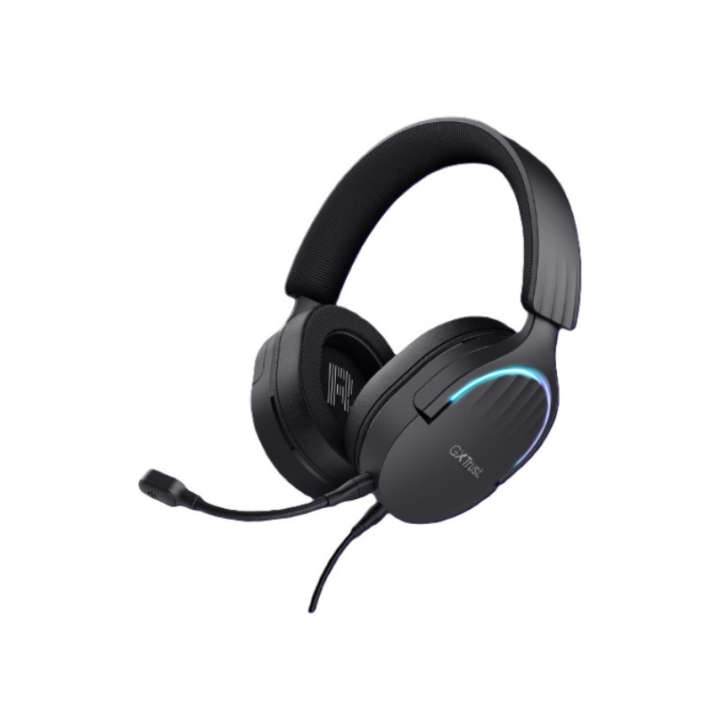 Headset trust gaming gxt 490 negro fayzo 24900 usb 7.1 microfono desmontable y flexible iluminacion