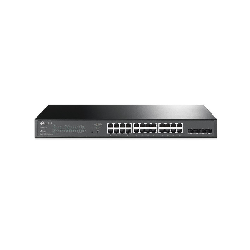 Switch semigestionable poe+ tp-link sg2428lp 28p de los cuales 16p giga poe+ 8p giga + 4p slot giga