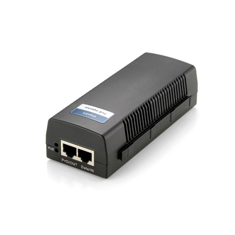 Poe injector adapter gigabit level one pasa datos y alimentacion por el mismo cable hasta 100m 15.4w