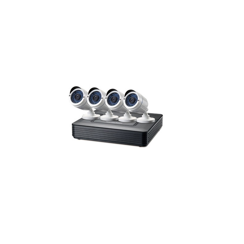 Kit videovigilancia 1080p level one dsk-8001 8 canales 4 camaras int/ext + grabador cables iluminaci
