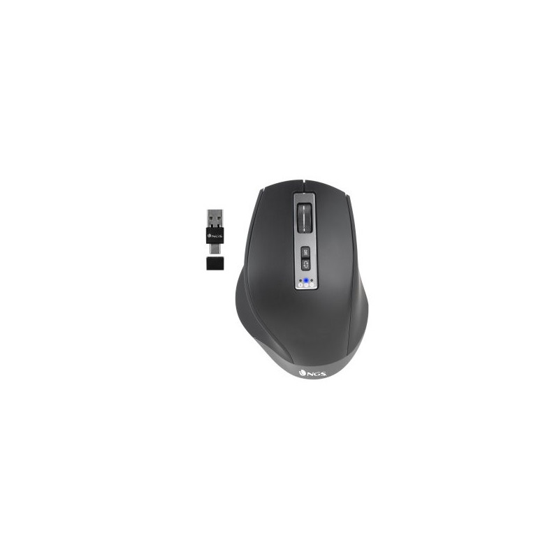 Mouse ngs inalambrico multidispositivo bluetooth laser recargable 2.4ghz (usb-a + usb-c) + bt4.0 + b