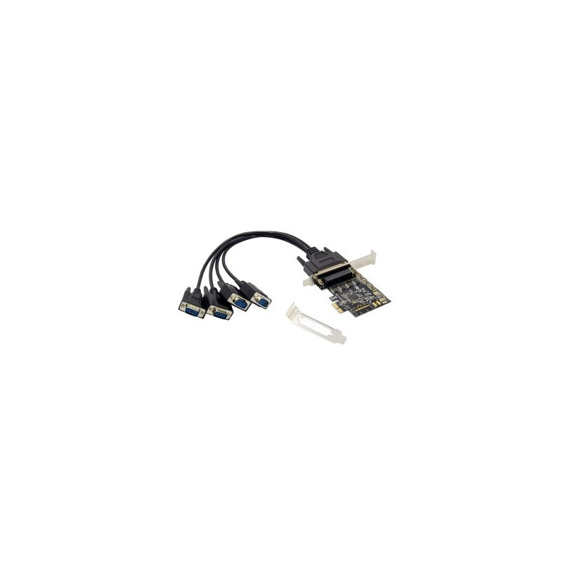 Controladora pcie conceptronic 4 puertos serie compatible low profile