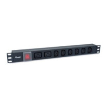 Regleta alimentacion aluminio rack 19\ 1u 6 tomas iec c13 + 2 tomas iec c19 con interruptor"