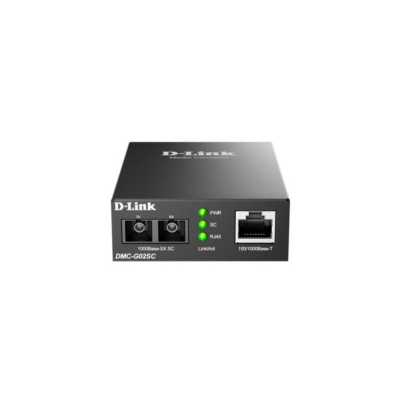 Convertidor de medios multimodo 100/1000 base-t a 1000 base-sx (sc) 550m power 5v
