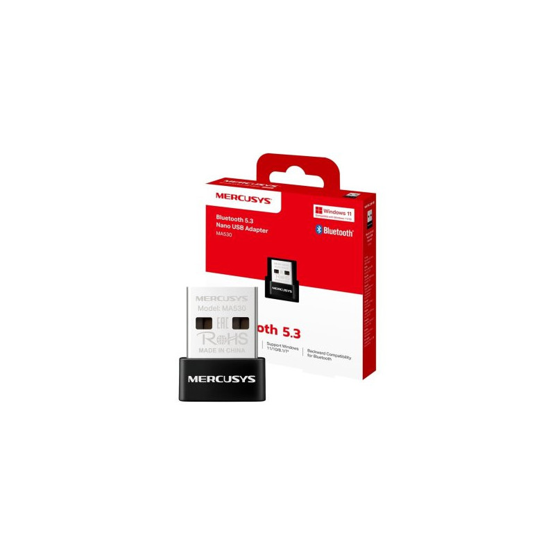 Adaptador usb bluetooth 5.3 mercusys ma530 tamano nano usmb