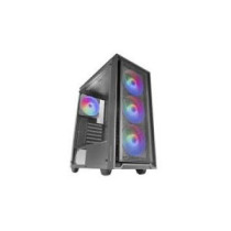 Caja atx gaming mars gaming mcair frontal negro de malla 4x120mm rainbow