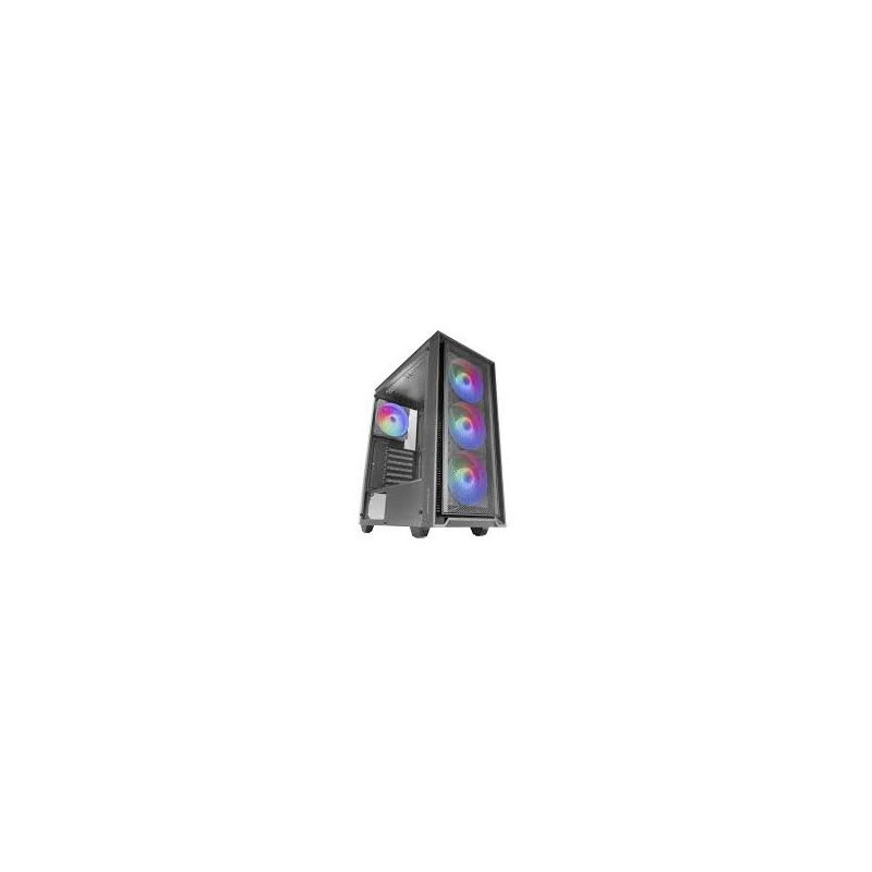 Caja atx gaming mars gaming mcair frontal negro de malla 4x120mm rainbow