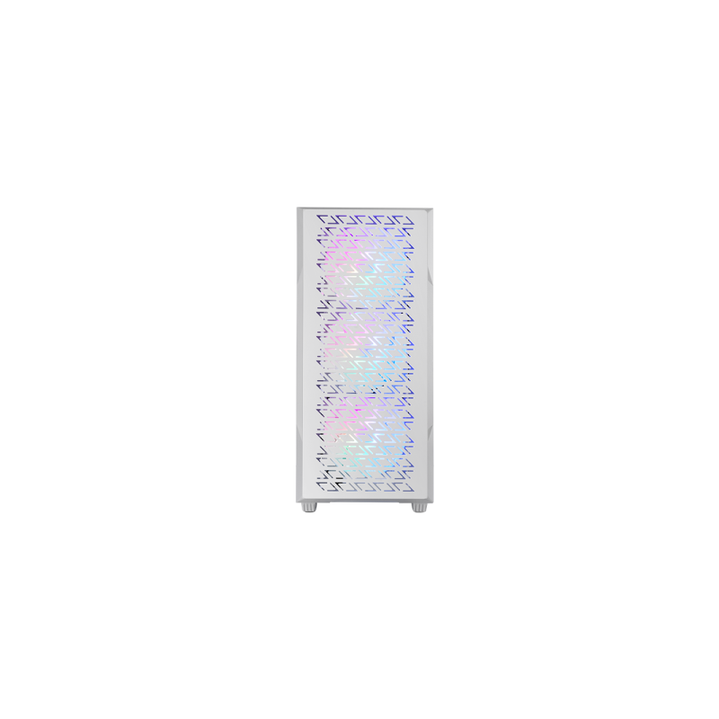 Caja atx mars gaming mcgeo frontal blanco de malla geometrica 4x120mm frgb rainbow