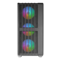 Caja atx mars gaming mcvault frontal negro de malla vertical 4x120mm argb 3xpci ver