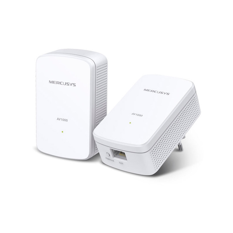 Homeplug mercusys mp500 kit con conexion lan gigabit kit 2 unidades
