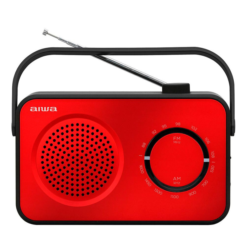 Radio vintage con altavoz aiwa r-190rd am/fm altavoz 4\ y jack 3.5mm dise?o soft touch stylish color"