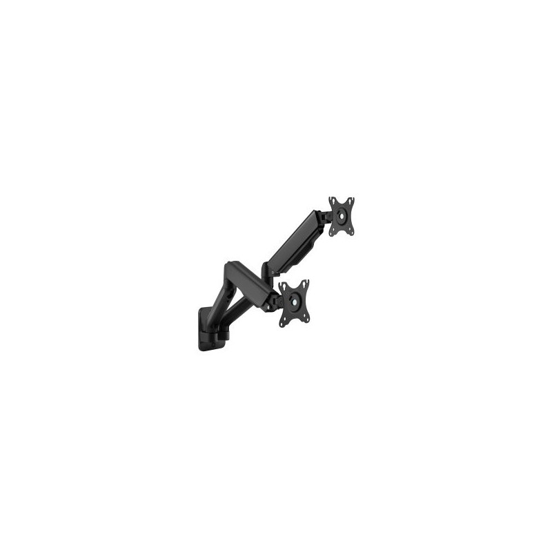 Soporte de pared orientable equip para 2 pantallas de 17\-32\" brazo 564mm muelle de gas hasta 9kg"