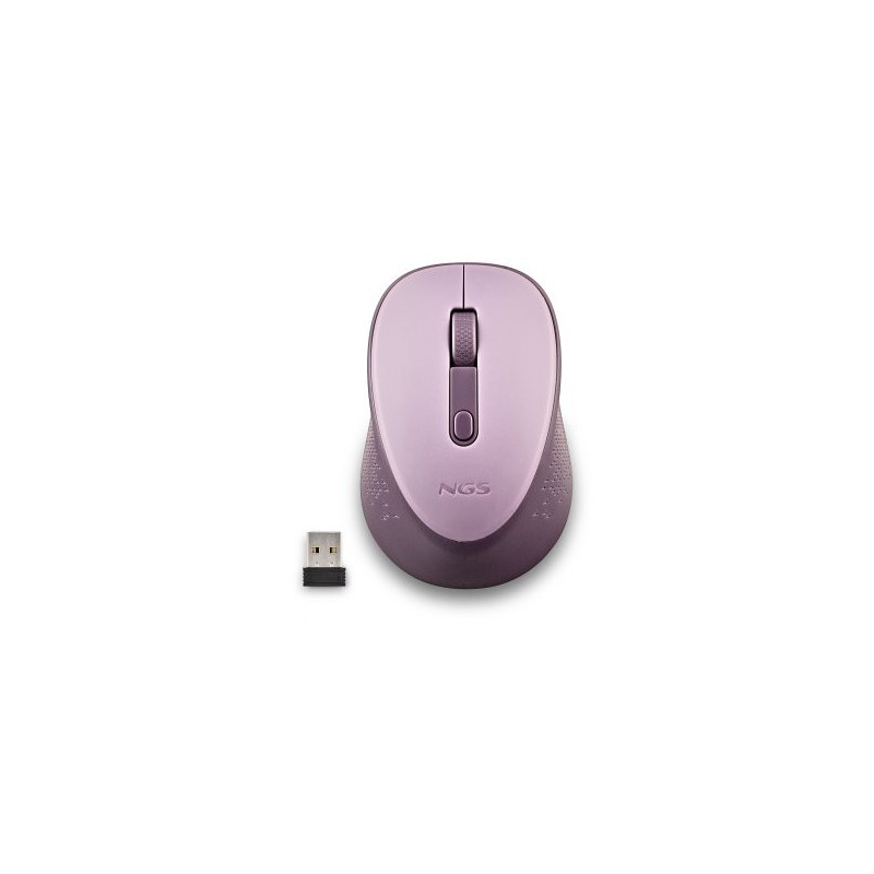 Mouse ngs wireless dew lilac con nano receptor-800/1600 dpi 2,4 ghz lila
