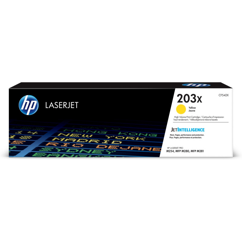 Tóner original hp cf542x amarillo 203x 2.500 páginas